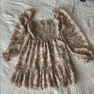 Aritzia Floral Smocked Dress